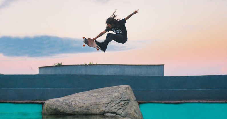 PDO - Man In Mid Air With Skateboard